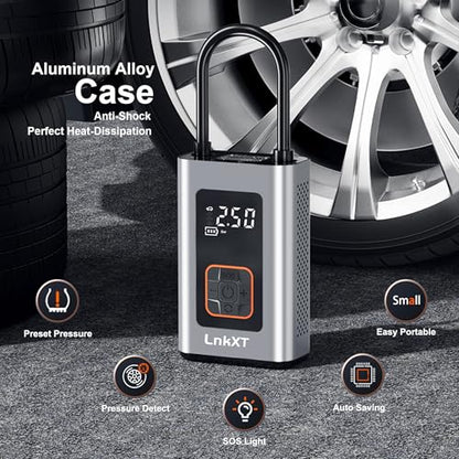 Tire Inflator Portable Air Compressor (Gray)