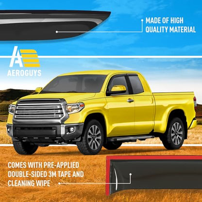 Extra Durable Window Deflectors Tape (For Toyota Tundra 07-21)