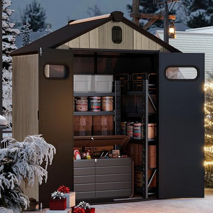 Domi 6x4 FT Resin Outdoor Storage Shed (6x4FT)