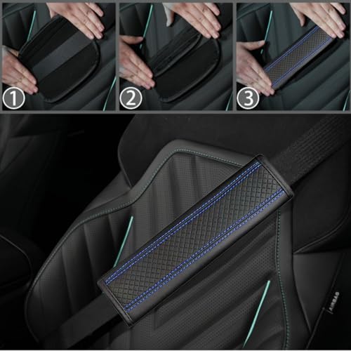 10 Pcs Car Floor Mats Full Set Car Accessories (Car Floor Mats Set / Blue Line)
