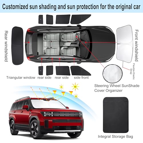 Window Shades for Hymdai Santa Fe 2024 (for Hymdai Santa Fe 2024-2026)