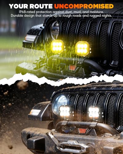 XP Ultra Series 3 Inch LED Pod Offroad Light with DRL & Turn Signal (XP-Ultra 3 Inch Amber/White Combo & DRL)