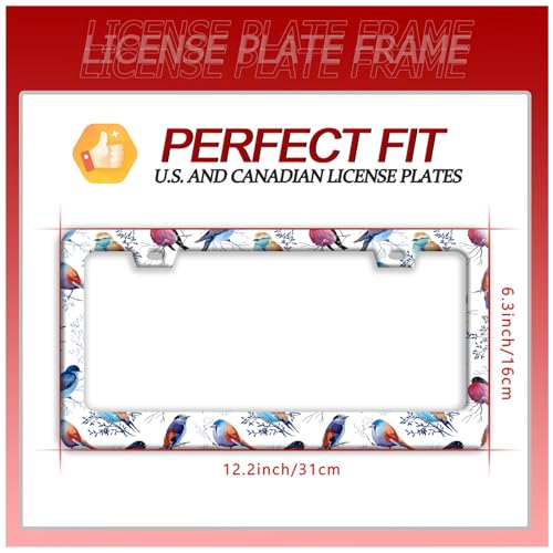 Parrot Bird Animal Stainless Steel License Plate Frame for US Cars Decor (Bird)