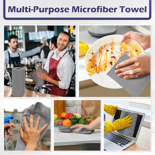 Microfiber Cleaning Cloth Roll (75PK / Grey)