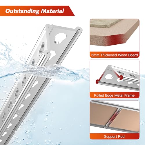 Galvanized Storage Shelves with Rolled Edges for Garage Basement (35.45" W x 17.72" D x 60.05" H / Sliver)