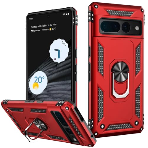 for Google Pixel 7 Pro Case with Screen Protector (Red / Google Pixel 7 Pro)