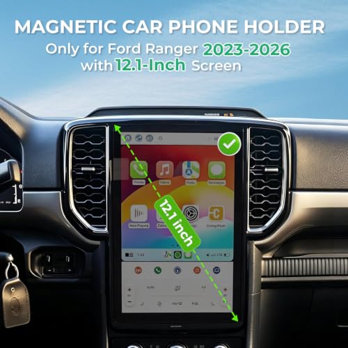 Car Phone Holder for Ford Ranger 2026 2025 2024 2023 with 12.1 (Fit for 2023-2026 Ranger, 12.1-Inch)