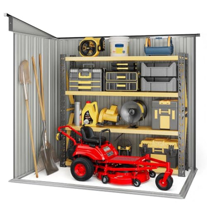 6' x 4' Outdoor Storage Shed (Dark Gray / 6' x 4')