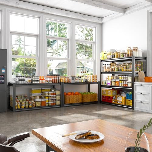40" W Storage Shelving with Steel Panels for Garage Basement Shed