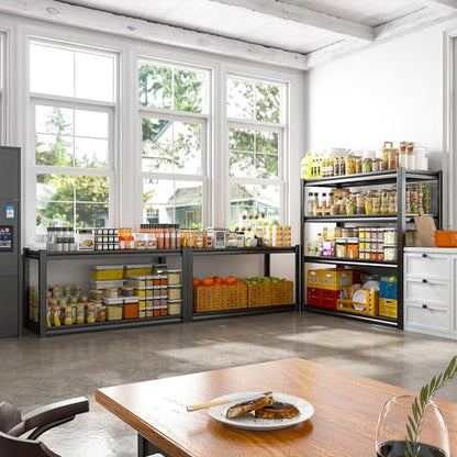 40" W Storage Shelving with Steel Panels for Garage Basement Shed
