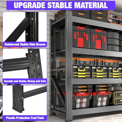 Metal Garage Shelving Unit (4-Tier,59" W x 24" D x 59" H)