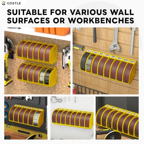 5 Inch Professional Sanding Discs Storage Bins (8 bins / Yellow)