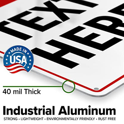 Custom Sign Custom Sign for Business (Header - Vertical / 10x14 - Aluminum)