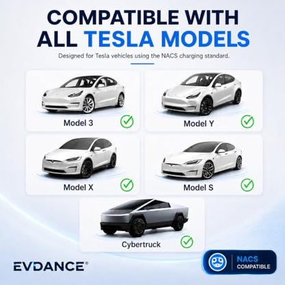 Level 2 EV Charger for Tesla Models (NEMA 14-30 Plug)