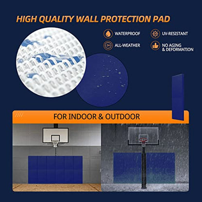 4 Pack Wall Paddings 2" Thick Foam Paddings (60" x 20" x 2" / 4 PACK / BLUE)
