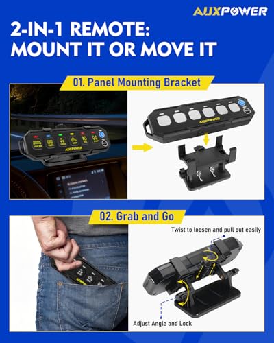 6 Gang Wireless Switch Panel S6W 4 Modes and RGB Dimmable (RGB S6W / Portable Remote Panel)