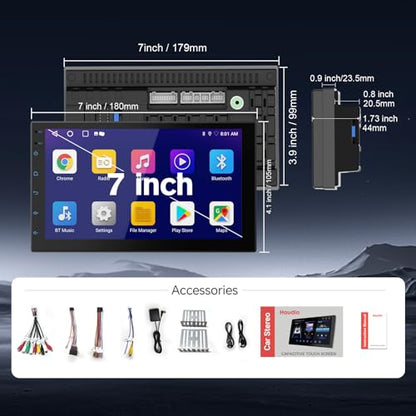 2 Din Car Radio with Wireless CarPlay & Android Auto (2+32GB No Camera)