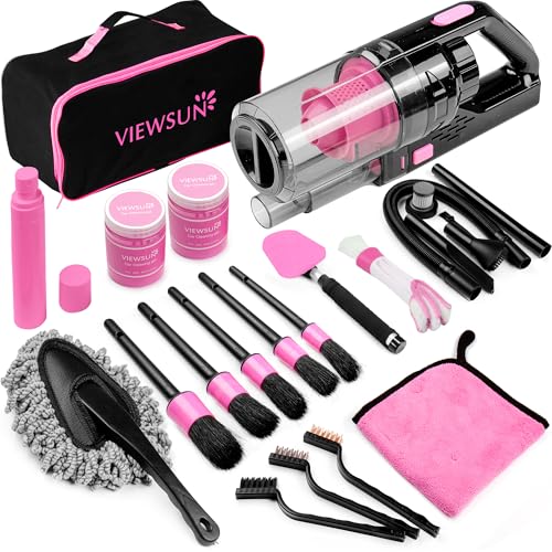 17pcs Car Cleaning Kit (Pink / 17PCS)