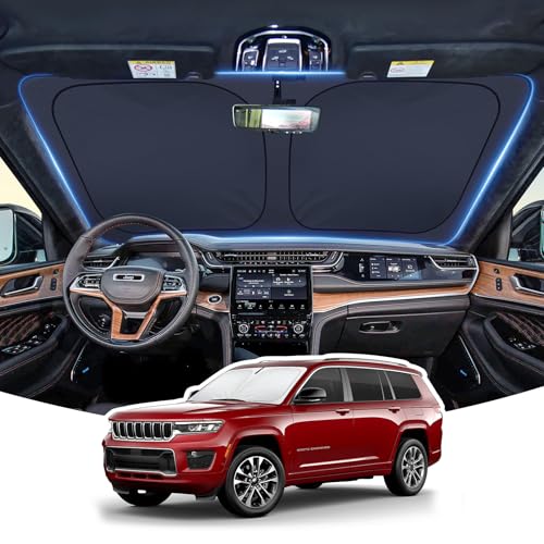 2026 Upgraded Windshield Sun Shade for Jeep Grand Cherokee L 2022 (for Grand Cherokee L 2022+)