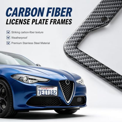 Carbon Fiber License Plate Frames (Carbon Fiber Wide)