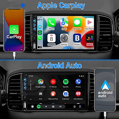 Double Din Car Stereo with Apple Carplay and Android Auto (Wired Stereo+ Camera)