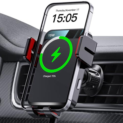 Wireless Car Charger Auto (Red)