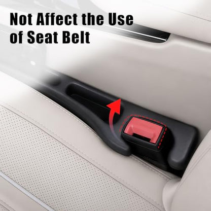 Car Seat Gap Filler Organizer 2 PCS Black Universal Seat Gap Plug Blocker Anti (Style 2 / Black)