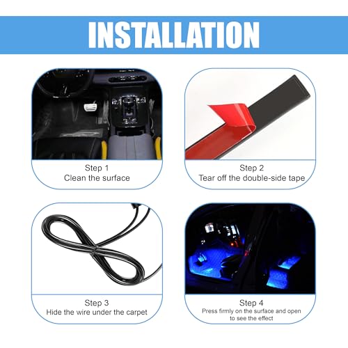 Car LED Strip Light (Blue / Cigar Lighter)