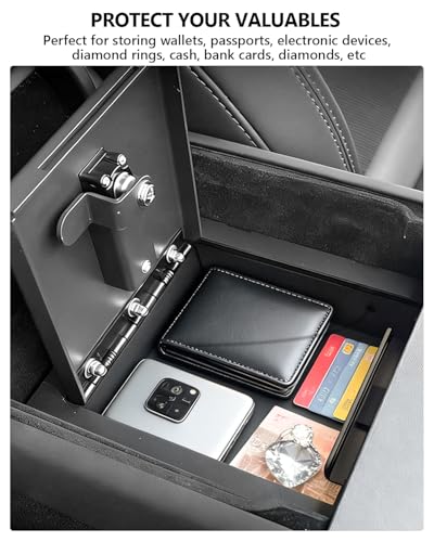 for Tesla Center Console Safe Organizer with 4 (Juniper & Highland Safe Organizer)