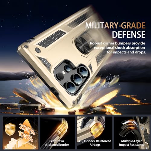 for Galaxy S25 Ultra Case (Galaxy S25 Ultra (Large 6.9") / Gold)