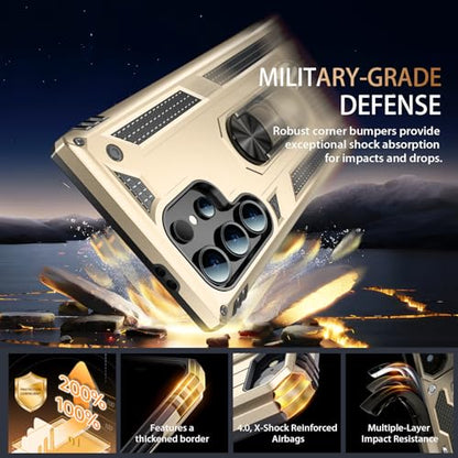 for Galaxy S25 Ultra Case (Galaxy S25 Ultra (Large 6.9") / Gold)