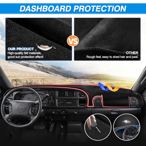 Dash Cover for Dodge Ram 1500 2500 3500 1998 (72.83*24.41(Dodge Ram 98-01))
