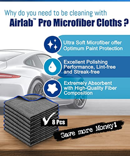 Glass Polishing Streak Free Miracle Cleaning Cloth (Grey-navy Blue)
