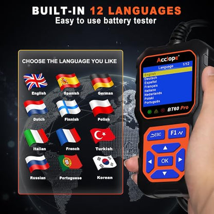 BT60 PRO 2 120Ah Battery Tester 6V (Black-Orange)