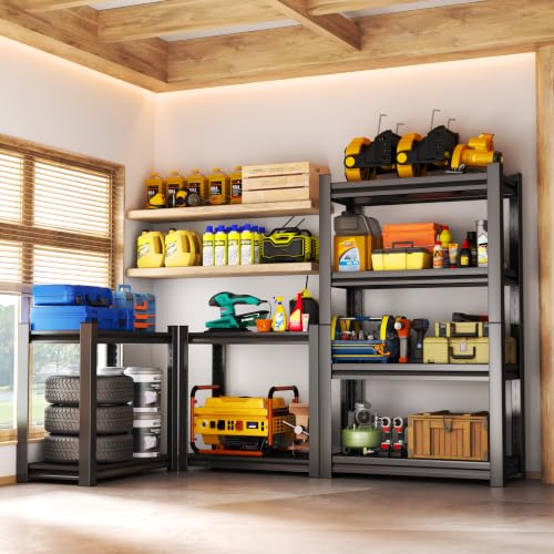 63" H Garage Shelving 2400LBS Capacity Heavy Duty Storage Shelves (63"H×36"W×12"D)