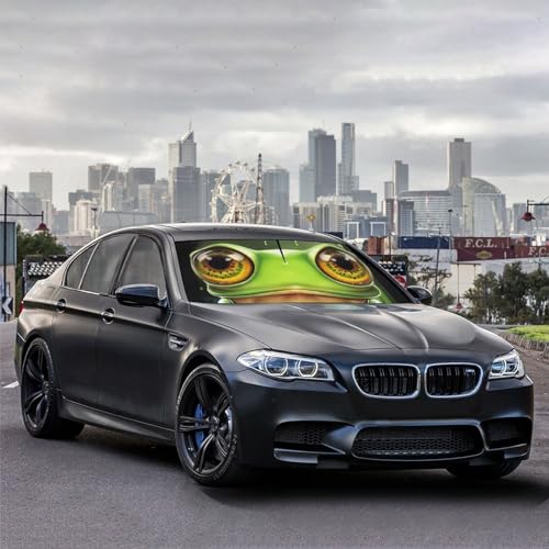 Frog Eye Car Windshield Sun Shade Umbrella Automotive Windshield Sunshade Foldable Front Car Accessories Interior Decor to Keep Vehicle Cool for Most Vehicles 57'' X 30'' (57'' X 30'' / style-AB31)