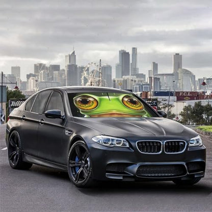 Frog Eye Car Windshield Sun Shade Umbrella Automotive Windshield Sunshade Foldable Front Car Accessories Interior Decor to Keep Vehicle Cool for Most Vehicles 57'' X 30'' (57'' X 30'' / style-AB31)