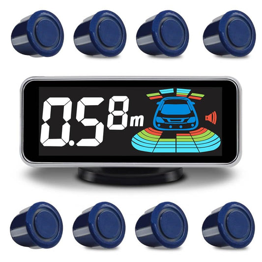Car Parking Sensors Kit Reverse Radar parktronic System Auto Electronics Vehicle Back Assistant Reverse 8 Sensor (Dark Blue)