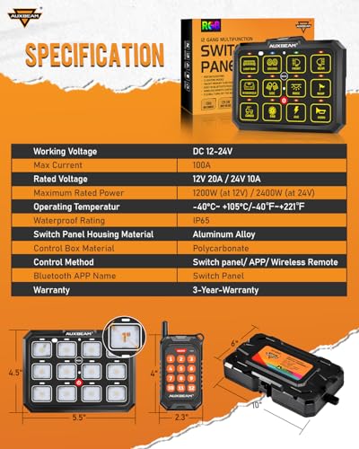 12 Gang Switch Panel AC (12 Gang Remote Bluetooth Panel (One Side Output))