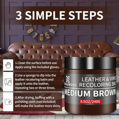 Leather Recoloring Balm (Medium Brown / Leather Recoloring Balm)