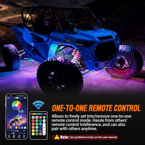 RGB LED Rock Lights Kit 10 Pods Underglow Multicolor Neon Pod (10 Pods / RGB 3LED)