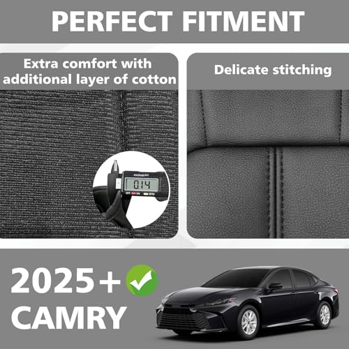 Armrest Cover for Toyota Camry 2025 2026 (25) 25+ |Camry| Black, Regular)