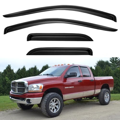 Window Visors Rain Guards for 2002 (2002-2008 ram 1500 quad cab)