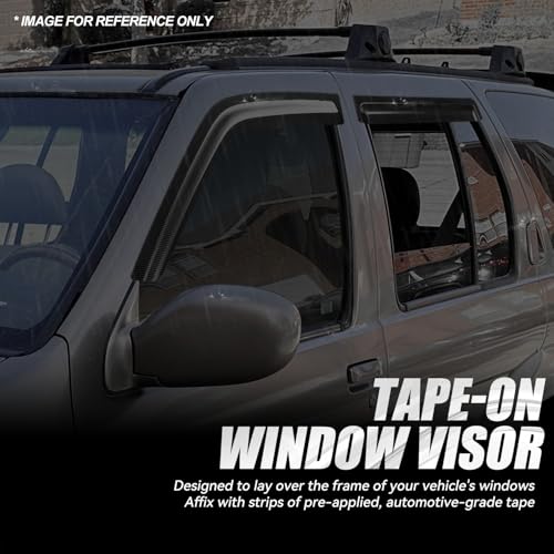 4PCS Tape On Window Visors for 1996 (96-04 Nissan Pathfinder Infiniti)