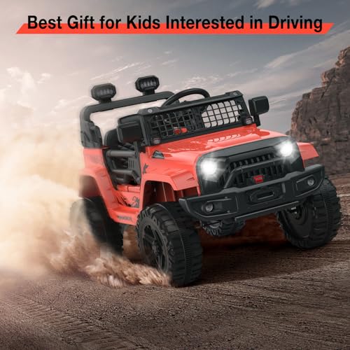 12V Kids Electric Ride On Truck Car w (Red)