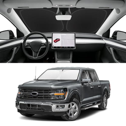 Custom Fit Windshield Sun Shade for Ford F150 2021 (for 2021-2026 Ford F150)