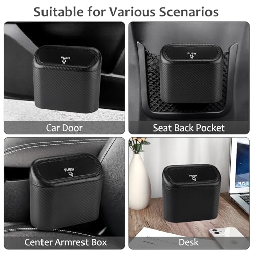 Car Trash Can with Lid (Carbon Fibre, Carbon Fibre)