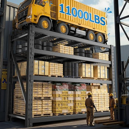 11000LBS Industrial Storage Shelves 2 (60"W x 24"D x 72"H, 4-Tier)