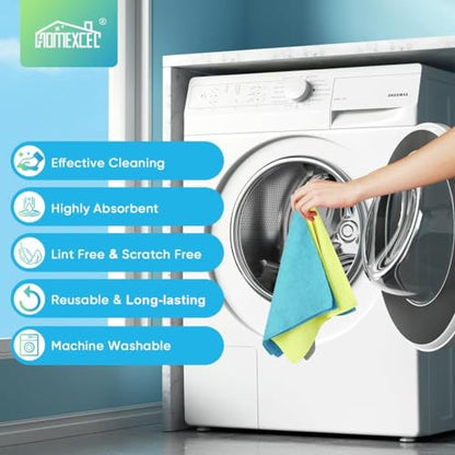 Microfiber Cleaning Cloth 100 PK (Multicolor / 11.5 x 11.5 Inch)