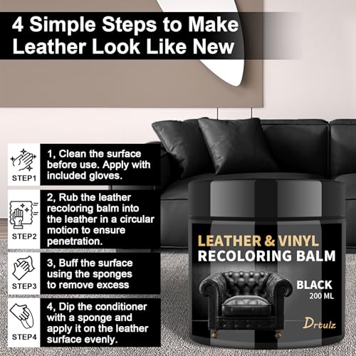 Black Leather Recoloring Balm (Black)